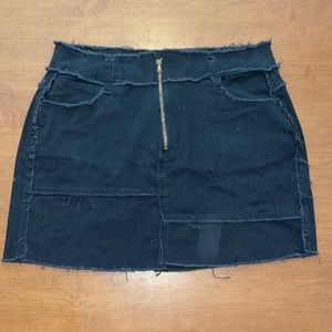 Black Denim Skirt
